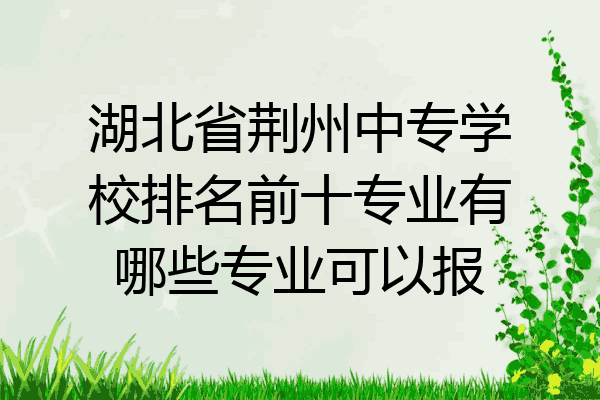 湖北省荆州中专学校排名前十专业有哪些专业可以报