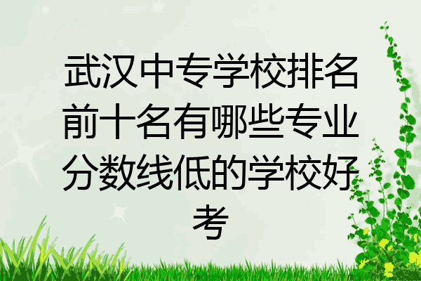 武汉中专学校排名前十名有哪些专业分数线低的学校好考