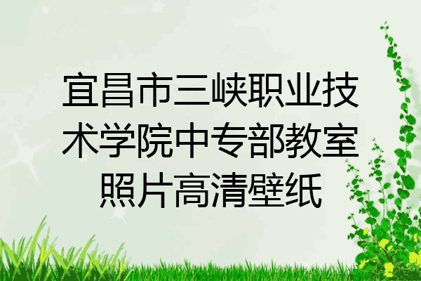 宜昌市三峡职业技术学院中专部教室照片高清壁纸