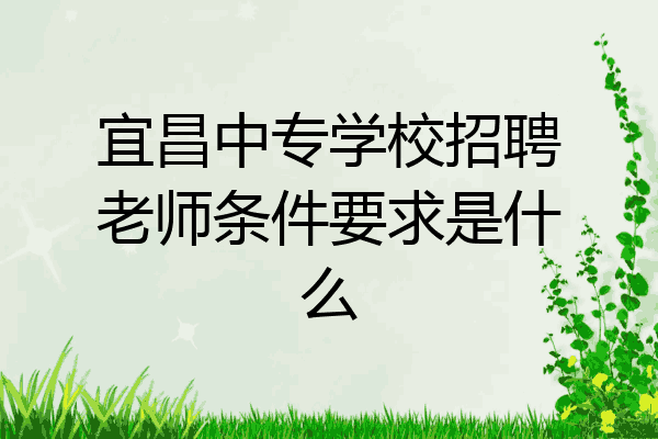 宜昌中专学校招聘老师条件要求是什么