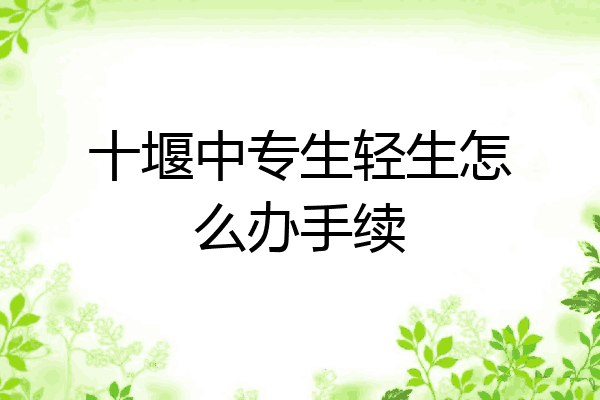 十堰中专生轻生怎么办手续
