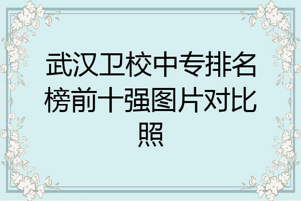 武汉卫校中专排名榜前十强图片对比照