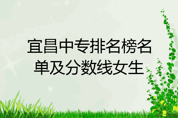宜昌中专排名榜名单及分数线女生