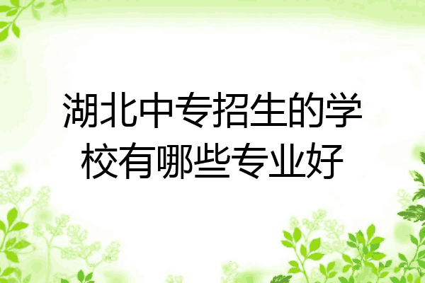 湖北中专招生的学校有哪些专业好