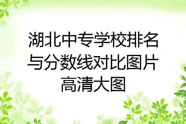 湖北中专学校排名与分数线对比图片高清大图