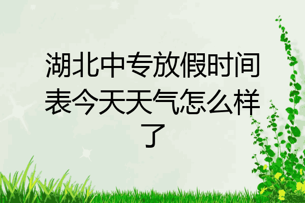 湖北中专放假时间表今天天气怎么样了