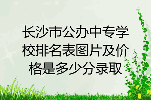 长沙市公办中专学校排名表图片及价格是多少分录取