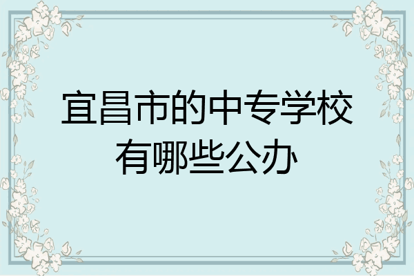 宜昌市的中专学校有哪些公办