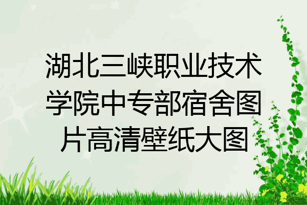 湖北三峡职业技术学院中专部宿舍图片高清壁纸大图