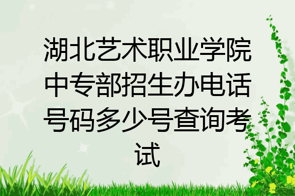 湖北艺术职业学院中专部招生办电话号码多少号查询考试