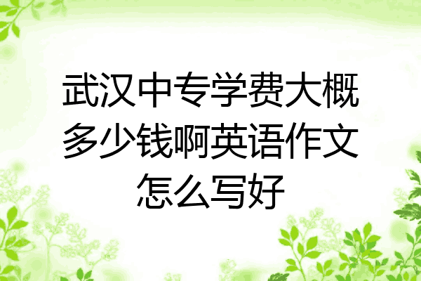 武汉中专学费大概多少钱啊英语作文怎么写好