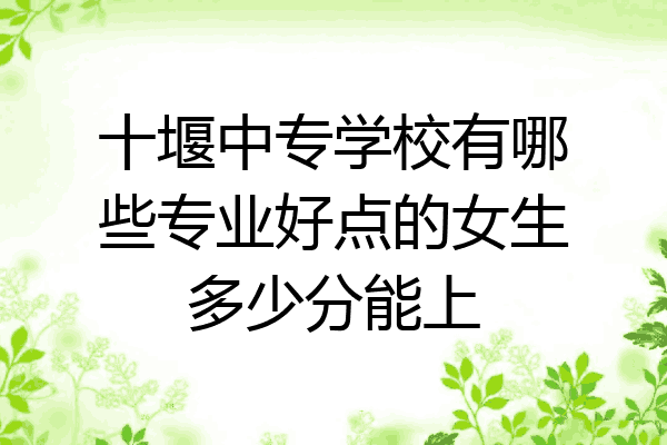 十堰中专学校有哪些专业好点的女生多少分能上