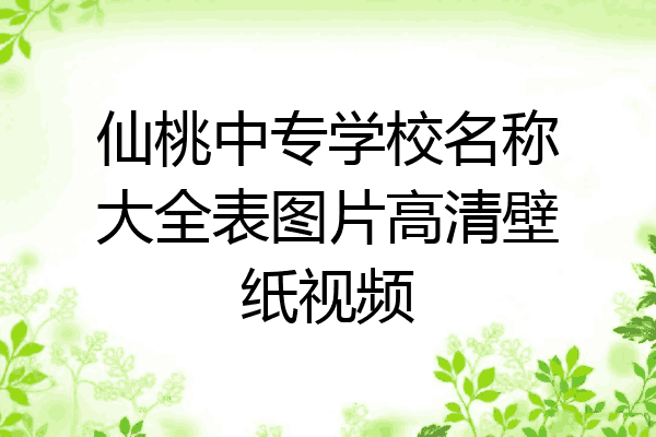 仙桃中专学校名称大全表图片高清壁纸视频