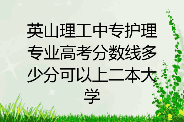 英山理工中专护理专业高考分数线多少分可以上二本大学