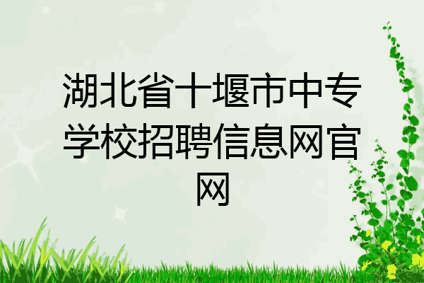 湖北省十堰市中专学校招聘信息网官网