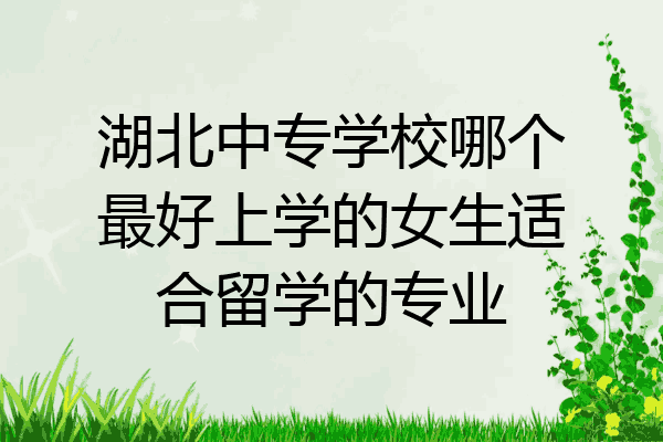 湖北中专学校哪个最好上学的女生适合留学的专业