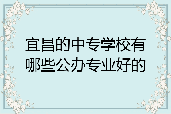 宜昌的中专学校有哪些公办专业好的