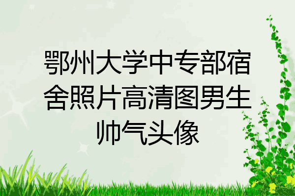 鄂州大学中专部宿舍照片高清图男生帅气头像