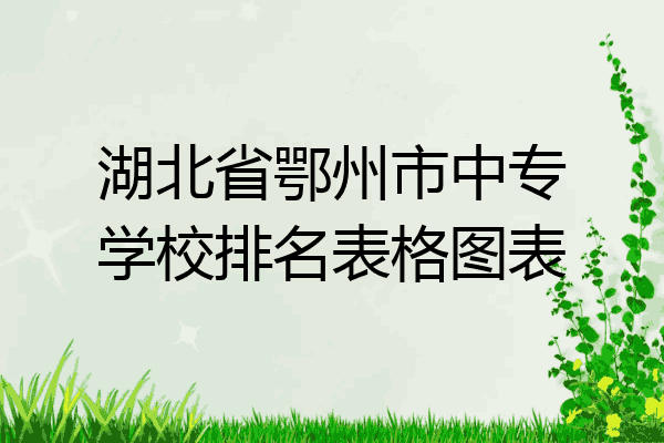 湖北省鄂州市中专学校排名表格图表
