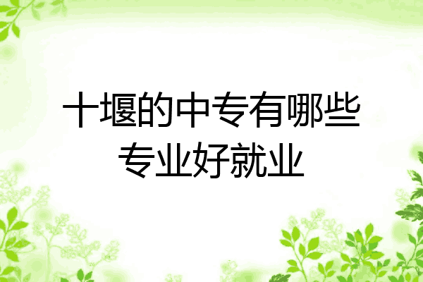 十堰的中专有哪些专业好就业