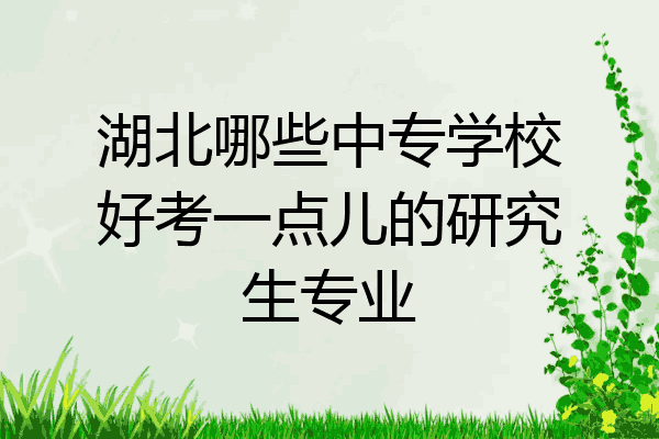 湖北哪些中专学校好考一点儿的研究生专业