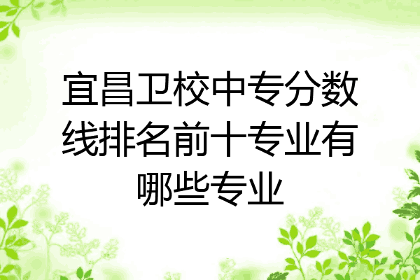 宜昌卫校中专分数线排名前十专业有哪些专业