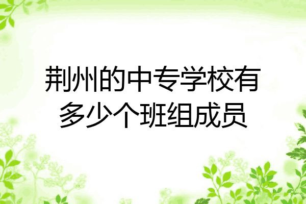 荆州的中专学校有多少个班组成员