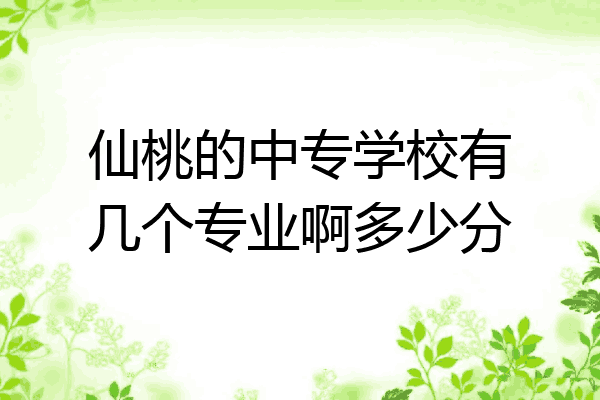 仙桃的中专学校有几个专业啊多少分
