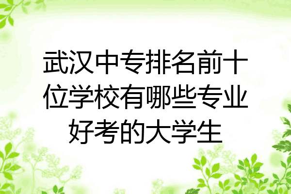 武汉中专排名前十位学校有哪些专业好考的大学生