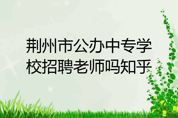 荆州市公办中专学校招聘老师吗知乎