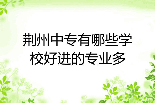 荆州中专有哪些学校好进的专业多