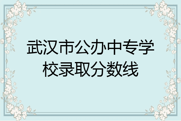 武汉市公办中专学校录取分数线