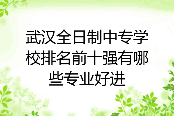武汉全日制中专学校排名前十强有哪些专业好进
