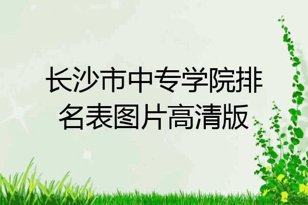 长沙市中专学院排名表图片高清版