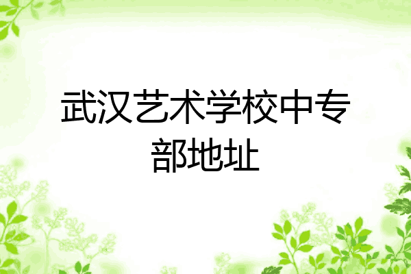 武汉艺术学校中专部地址