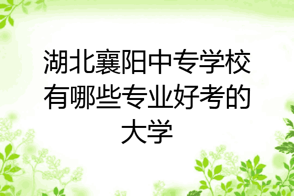 湖北襄阳中专学校有哪些专业好考的大学