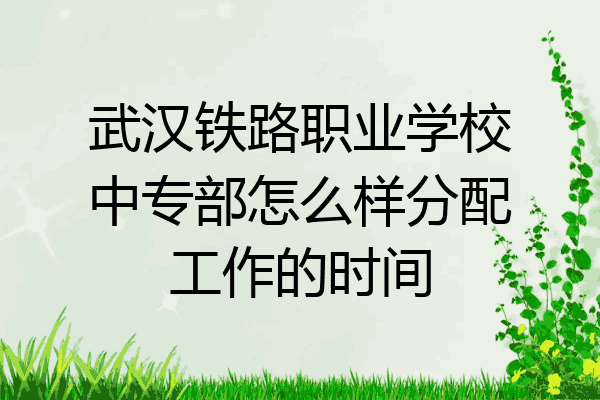 武汉铁路职业学校中专部怎么样分配工作的时间