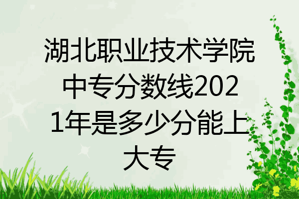 湖北职业技术学院中专分数线2021年是多少分能上大专