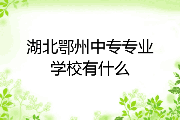 湖北鄂州中专专业学校有什么