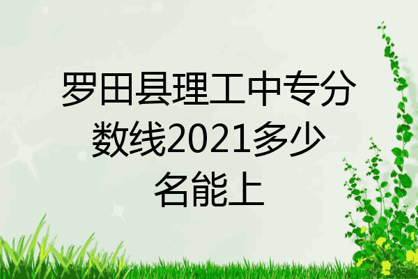 罗田县理工中专分数线2021多少名能上