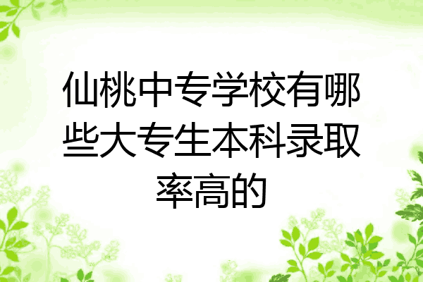 仙桃中专学校有哪些大专生本科录取率高的