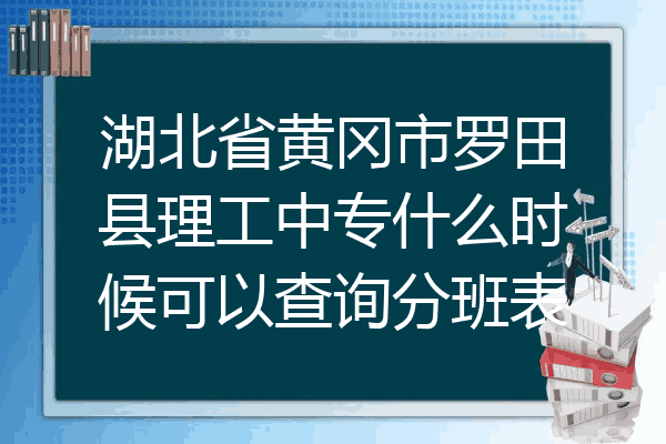 湖北省黄冈市罗田县理工中专什么时候可以查询分班表
