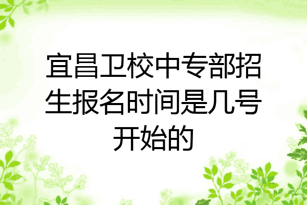 宜昌卫校中专部招生报名时间是几号开始的