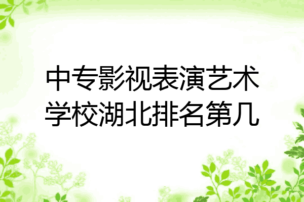 中专影视表演艺术学校湖北排名第几