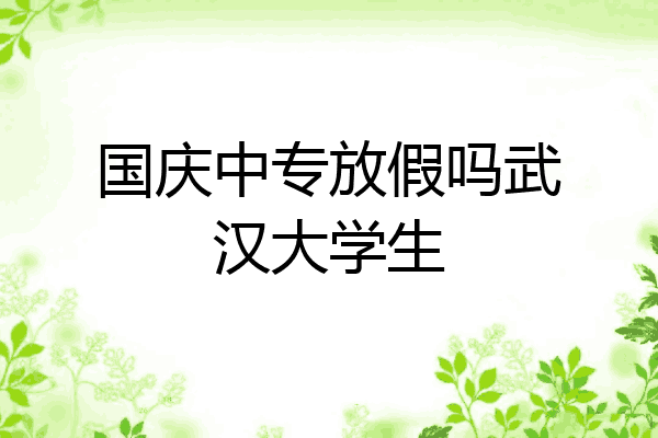 国庆中专放假吗武汉大学生