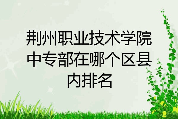 荆州职业技术学院中专部在哪个区县内排名