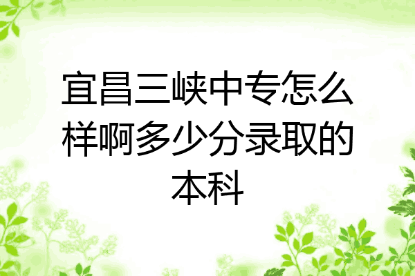 宜昌三峡中专怎么样啊多少分录取的本科