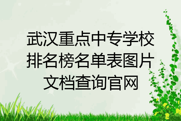 武汉重点中专学校排名榜名单表图片文档查询官网