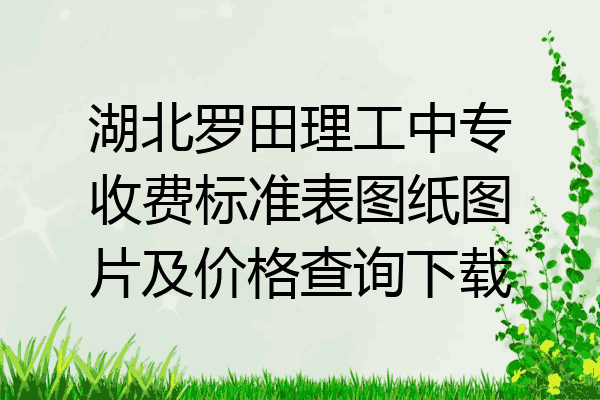 湖北罗田理工中专收费标准表图纸图片及价格查询下载