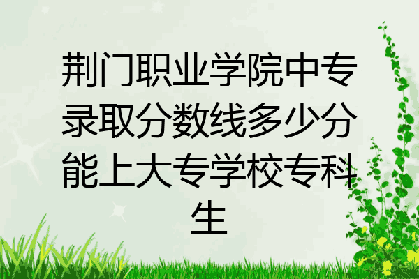 荆门职业学院中专录取分数线多少分能上大专学校专科生